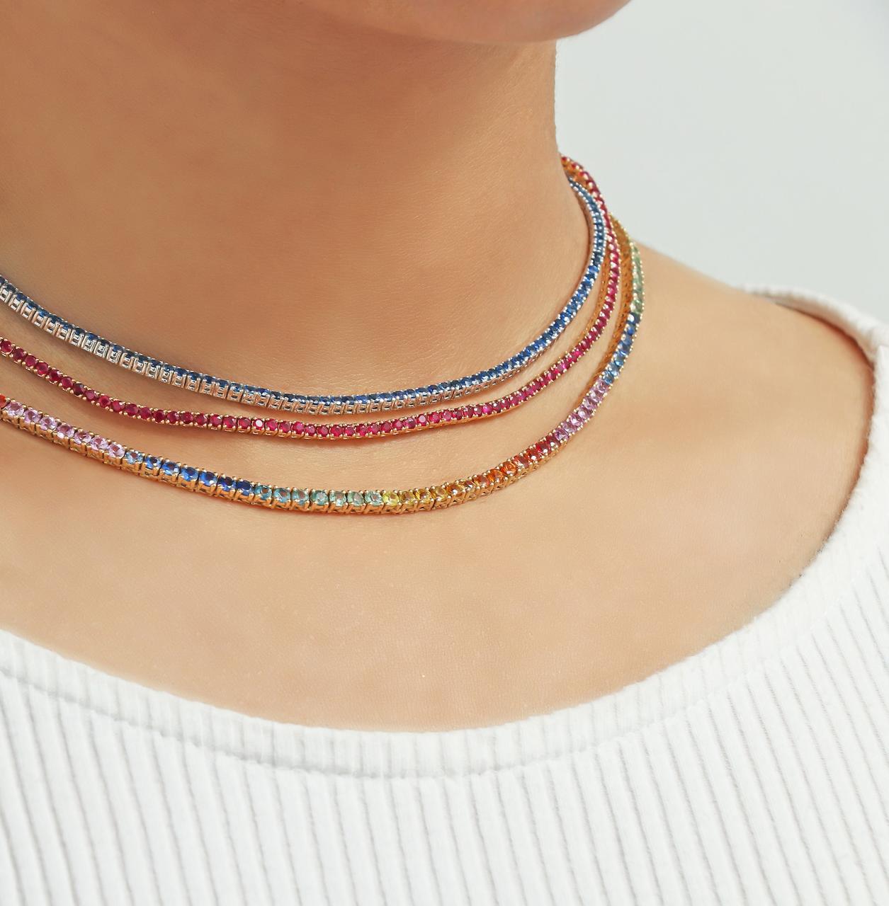 Collar Tennis Zafiro