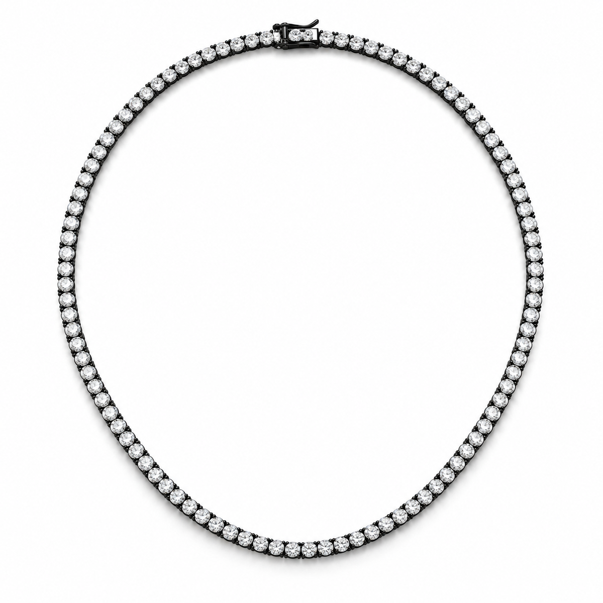 Collar Tennis Diamantes en oro negro