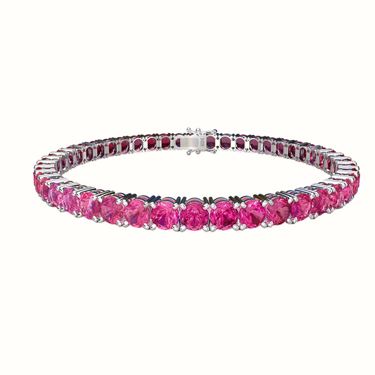 Tennis Bracelet Zafiro Rosa