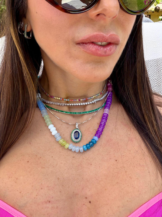 Collar de Beads (Cuarzo, Ópalo o Moonstone)