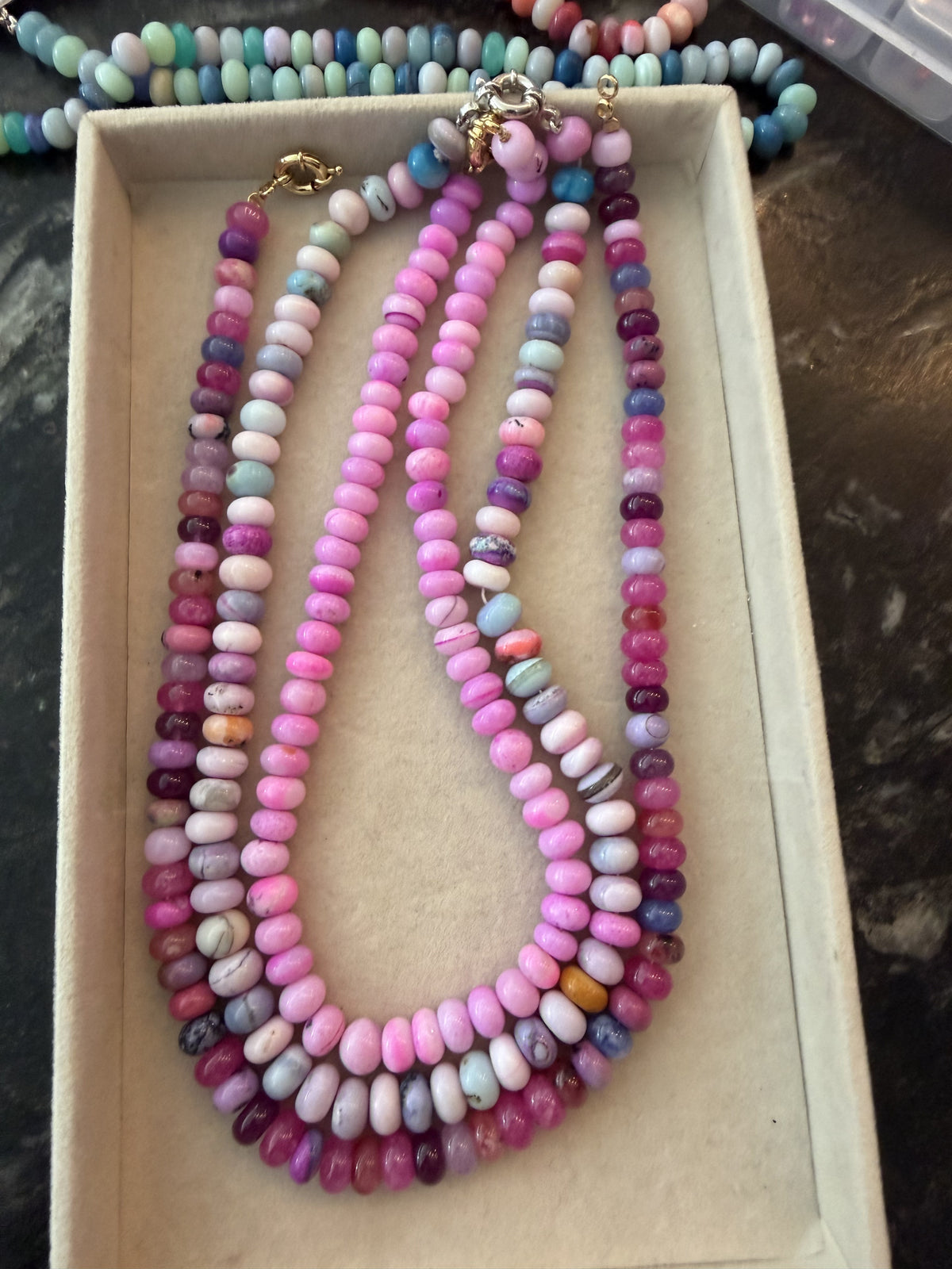Inspiración para collar de piedras naturales MISHE