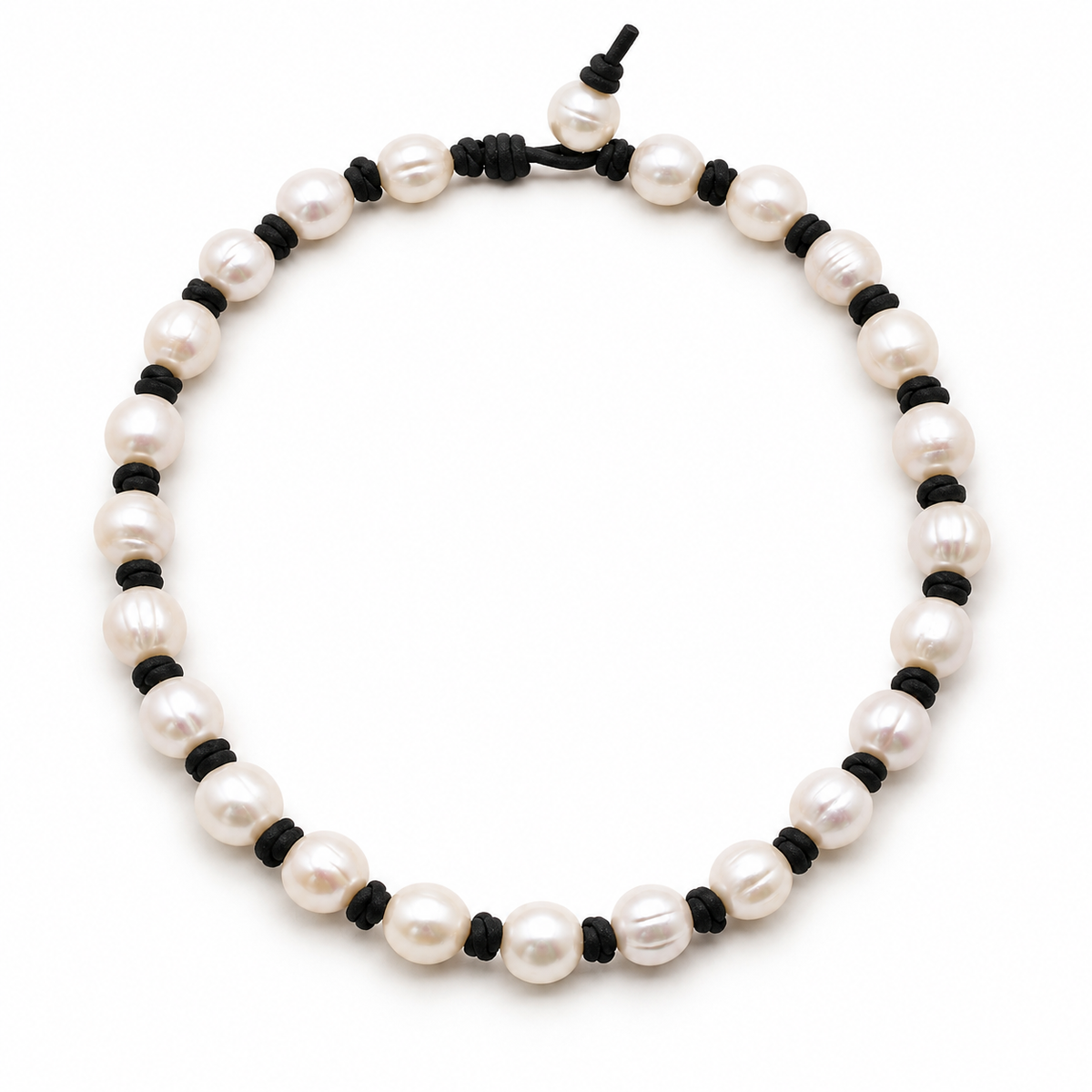 Cordón Barocco de perlas de agua dulce, piel negra