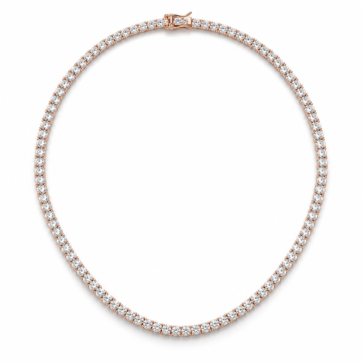 Collar Tennis Diamantes en oro rosa