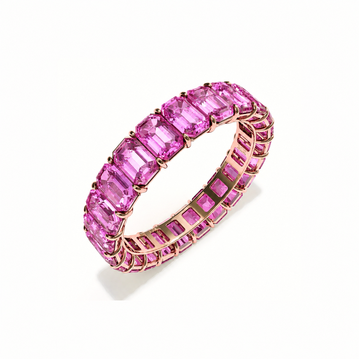 Eternity Ring Zafiro Rosa en oro rosa