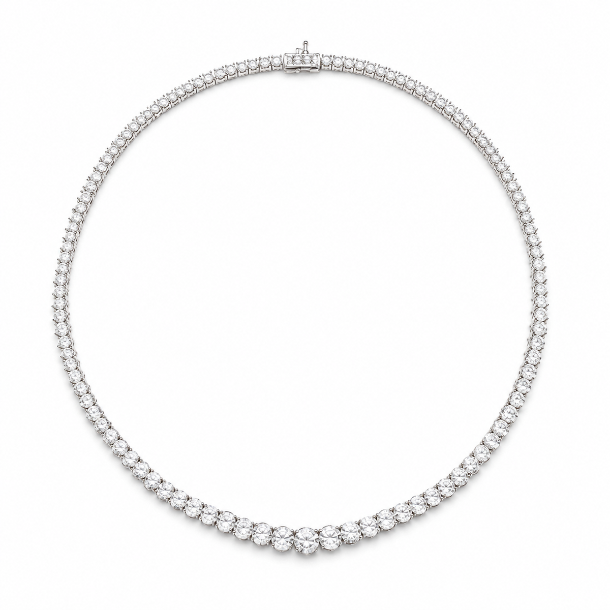 Riviera Giove de diamantes naturales en oro blanco