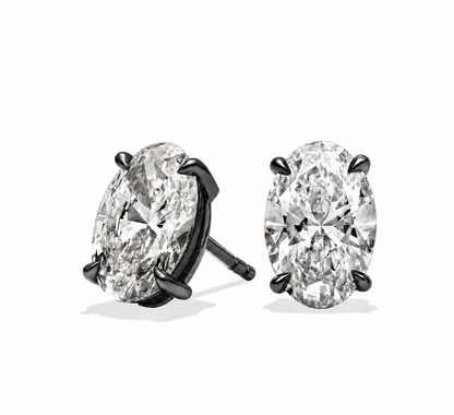 Aretes SIA en oro negro sobre fondo blanco